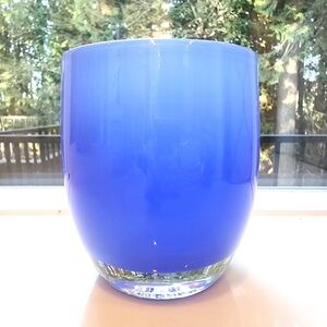 Pre Triskelion Glassybaby Handblown Glass PEACE Blue Sold out online
